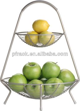 2 tier wire fruit basket arrangement