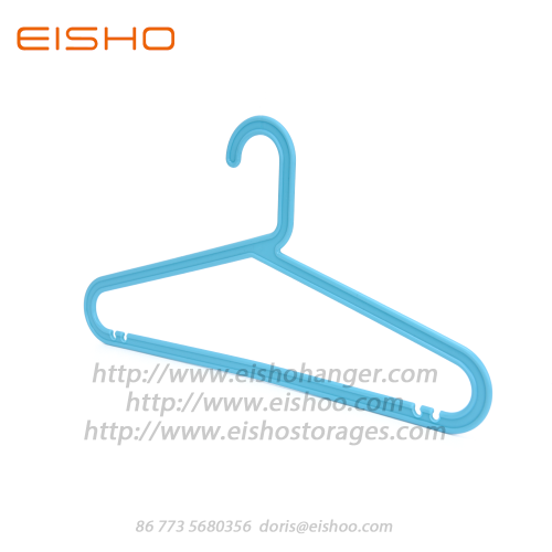 EISHO Adult Blue Recycle Flat Plastic Hangers