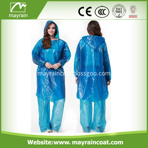 Free Size PE Adult Raincoat 