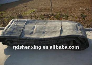 Ship landing and launching by rubber ship airbags
