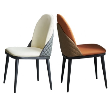 PU Leather Armless Dining Chair Set for Small Spaces