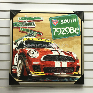 Hot-Selling Cool Red Car Nonobjective Canvas Oil Painting For Car Clup Decorations