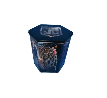 DADI 0.6 Gallon Hexagonal Popcorn Bucket Metal Lid