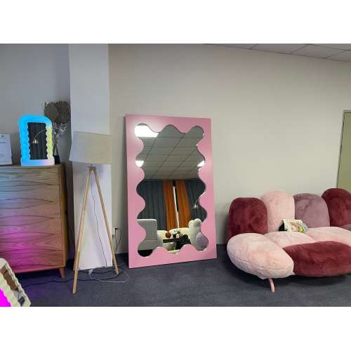 Modern Wood Wall Decorative Mirror for Living Room