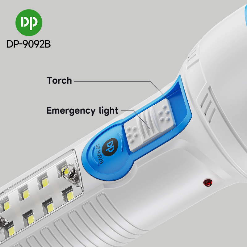 Rechargeable LED Emergency Flashlight Torch with Side Light