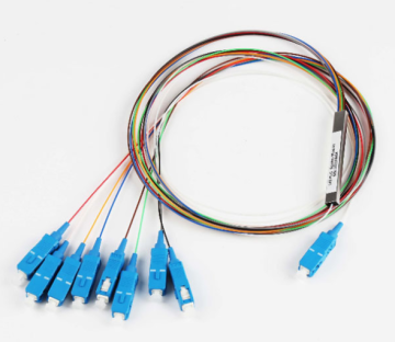 FTTH PLC फाइबर ऑप्टिक स्प्लिटर - 1x2, 1x4, 1x8 SC/UPC कनेक्टर