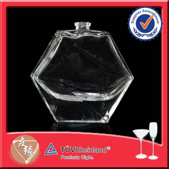 100ML Special Clear Hexagon Shape Glass Perfume Bottle