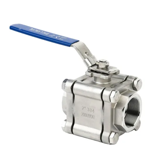 High Pressure 2000wog Stainless Steel Thread Ends 3PC Ball Valve