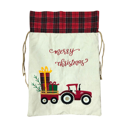 Christmas Decorations Santa Sack Plaid Car