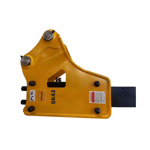 Excavator With Hydraulic Breaker Hammer Side Type