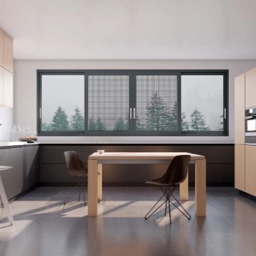 Efficient Aluminum Sliding Window with Mesh Screen