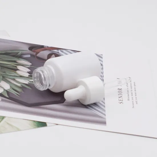 30ml White Cosmetic Essential Oil Glass Bottle