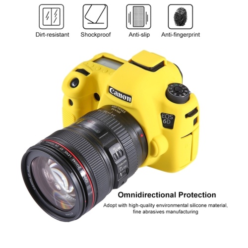 黄色いシリコンカメラカバーシンプルな小型カメラケース