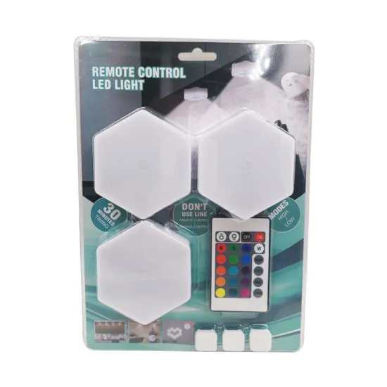 Hot Sell 3-Pack Stick-On Closet DIY Touch Lamp - LED Hexagon Puck Night Light with Remote Control