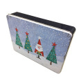 Boîte de fer cadeau de Noël rectangulaire