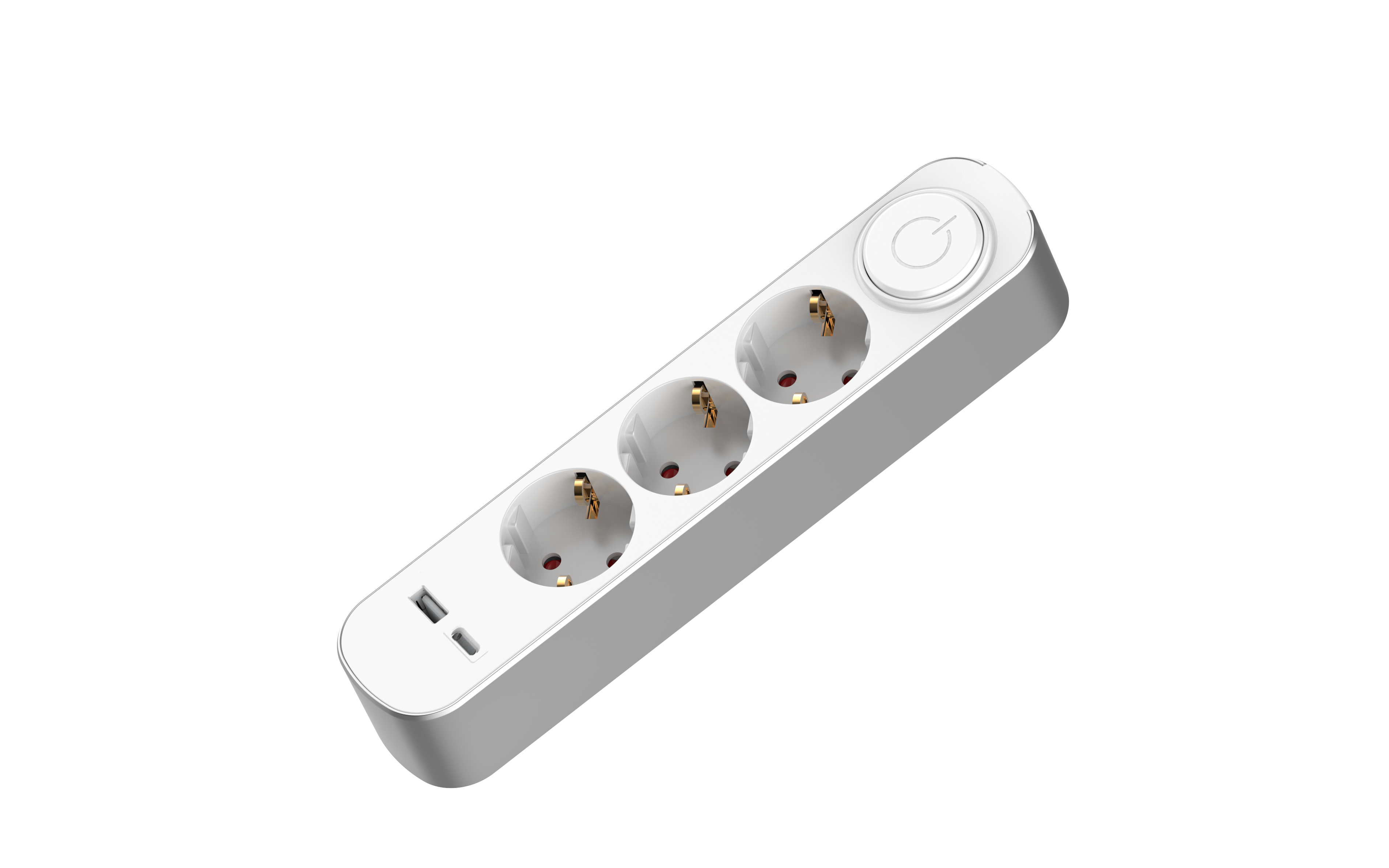 3 розетки AC 2 USB Power Strip CE