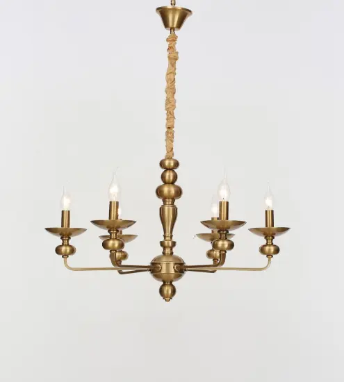 Modern American Style Living Room Minimalist Iron Chandelier