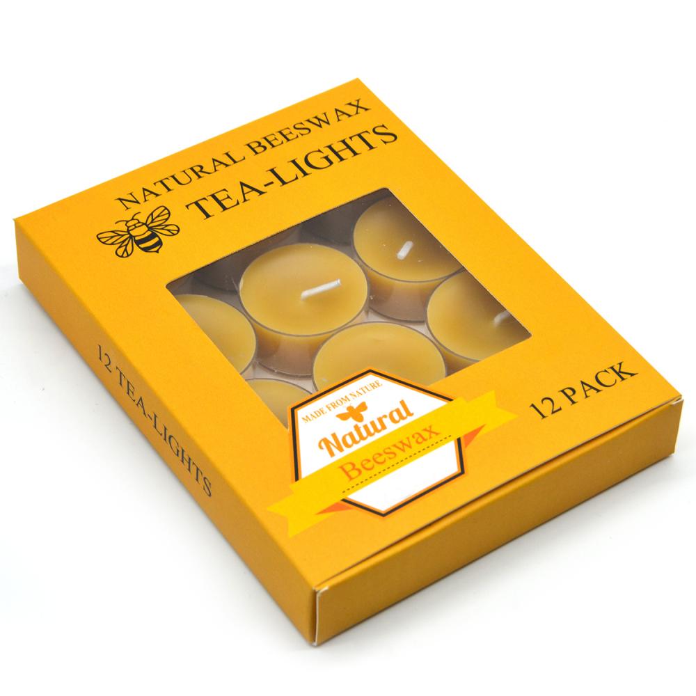 100 Percent Natural Organic Beeswax Tealight Candles