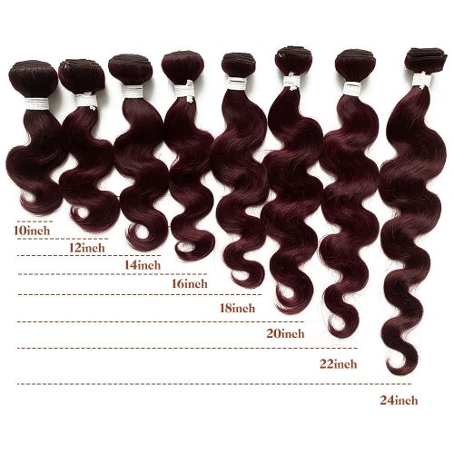 Burgundy Bundles 99j Body Wave Human Hair