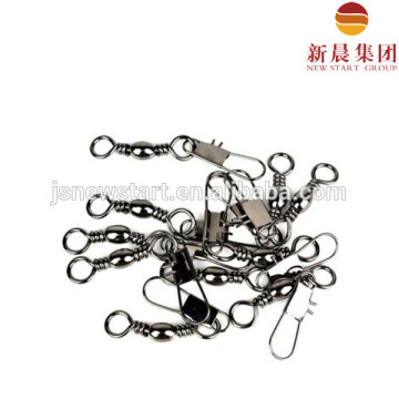 Fishing tackle accessories barrel fishing swivels with interlock snap
