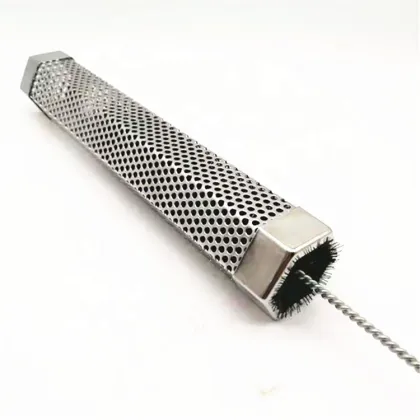 Food Grade BBQ Grilled Pipe 304 Stainless Steel Fruit Wood Meat Smoke Pipe - Manufacturers Stock