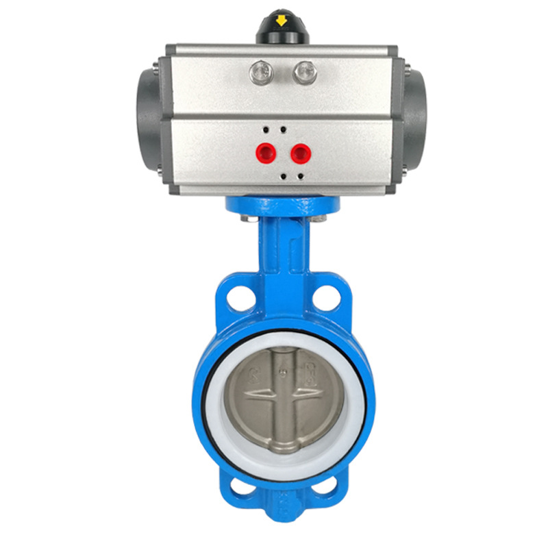 Injap rama-rama pneumatik DN50-dn300 dengan meterai logam