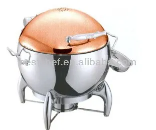 Round luxe soup station with Royal golden lid