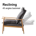 Reclinner de sofá reclinável de vários ângulos de backrest ajustável