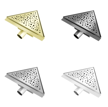 Titik tidak teratur pola segitiga stainless steel floor drain untuk sudut kamar mandi