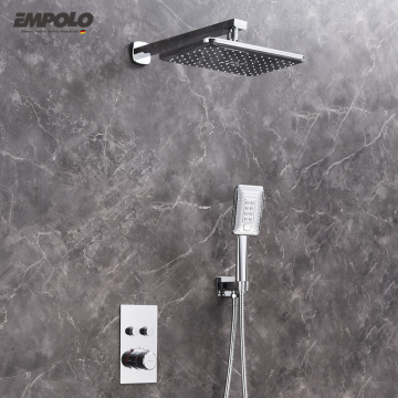 Piano Button Thermostatic Bathroom Shower Set