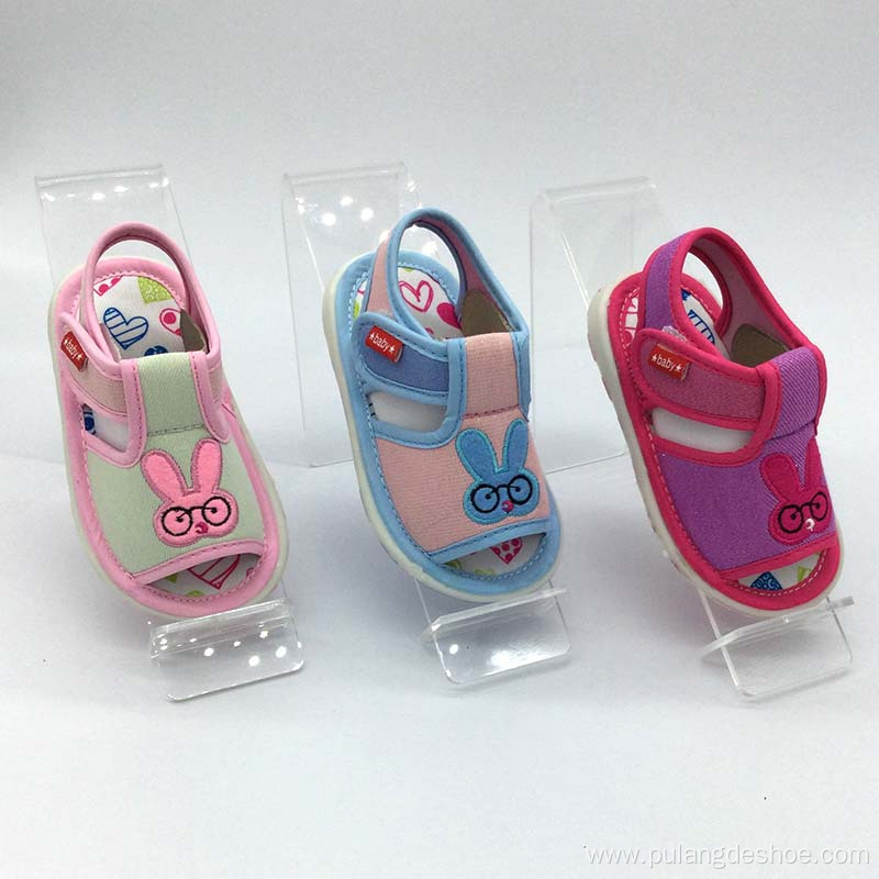 cute cartoon girls sandals with sound