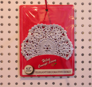 4.5 inchRound Silver Foil Paper Doily