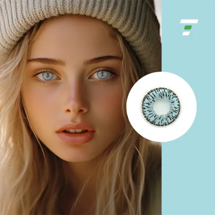 Brand contact lenses popular logo folding myopia