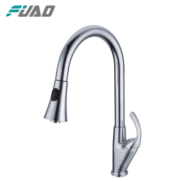 FUAO pull out 3 way kitchen sink mixer tap