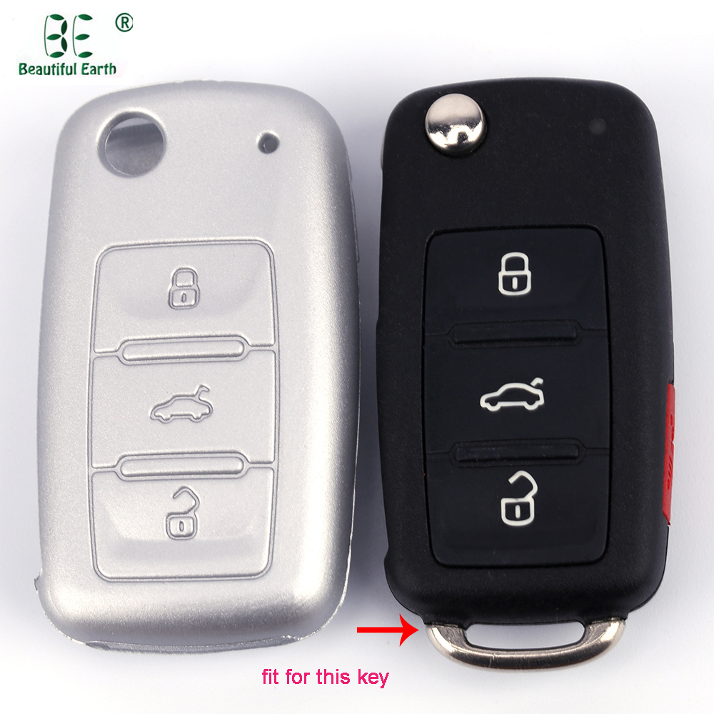 Metallic Sivler Volkswagen Skoda 3 buttons