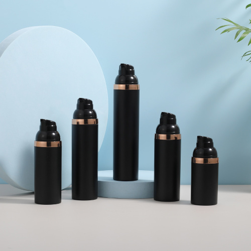 High Quality Airless Bottle Cosmetic Airless Pump Bottle Black Plastic 30ml-100ml Supplier