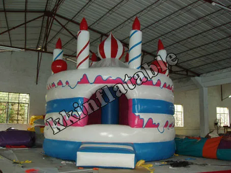 kids birthday cake inflatable trampoline rental from china KKC-L050