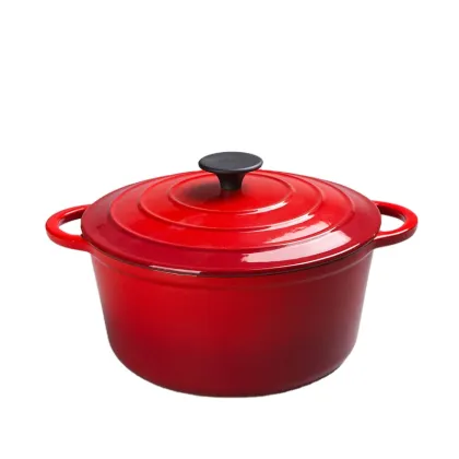 Classic Cast Iron Enamel Kitchen Casserole Pot