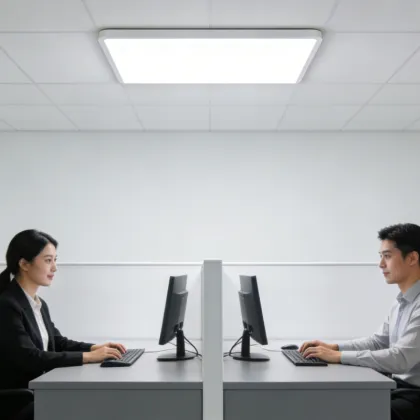 Indoor ceiling lighting with warm feel