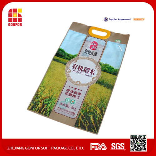 Custom Printed Rice bag Plastic Bag with Handle