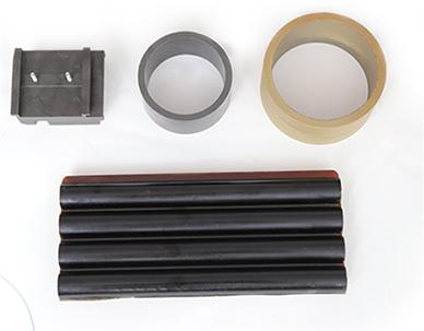 Polyimide and polyetheretherketone parts, wear-resistant bushings3