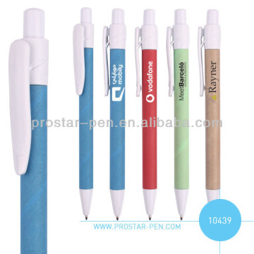 green eco pen with recycled papaer barrel