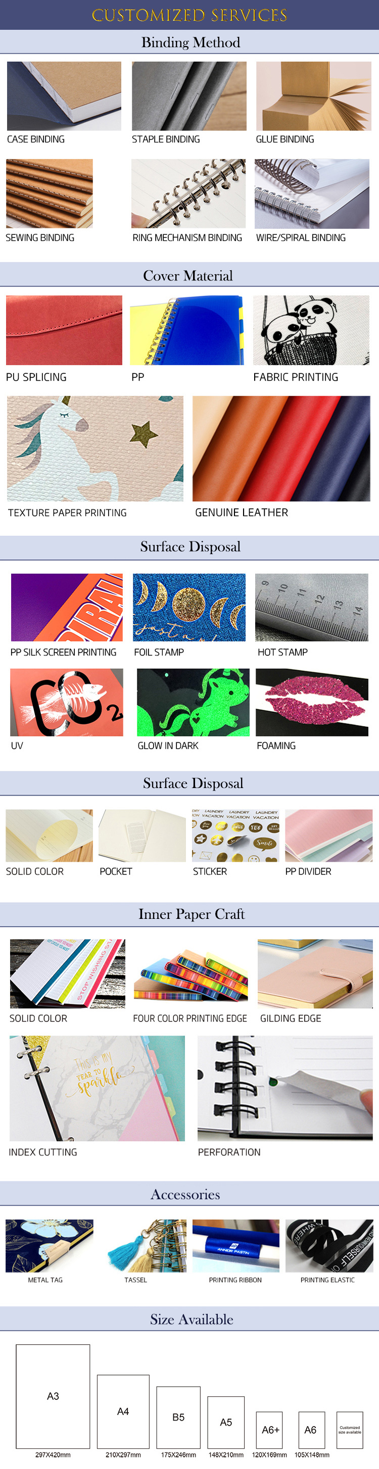 Free Sample Printed Daily Planner Notebook A5 Custom Strong Twin Wire Binding, Round Corner