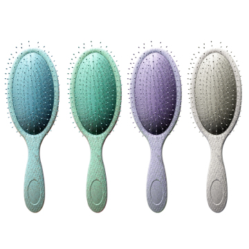 Hot-Selling Women's Hair Brush: Scalp Massage with Custom Logo, Nylon Bristles, and Wheat Straw for Detangling