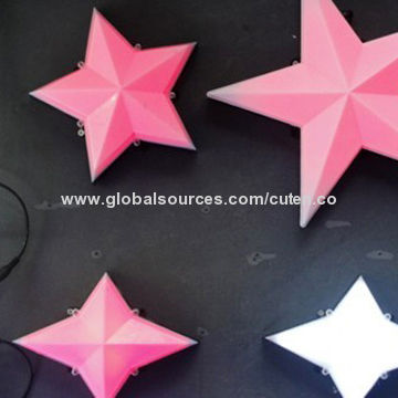 RGB LED Point Light, Decoration for Building Exterior, Five-pointed Star Shape and Pink