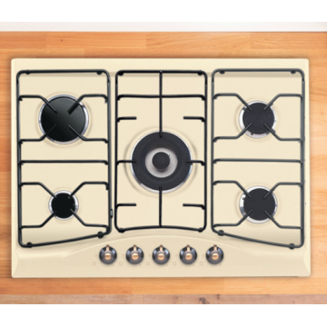 Indesit Hobs Stove Steel Top 5 Burner