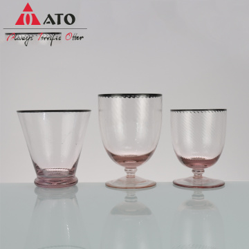 ATO Wholesale custom wedding red crystal wine glass