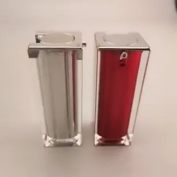 Red Square Pressivng Plastic Bottle Cosmetic Lotion Bottle