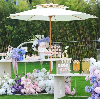 Solar lamp midpillar umbrella