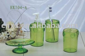 4 pc bathroom set w/maple leaves